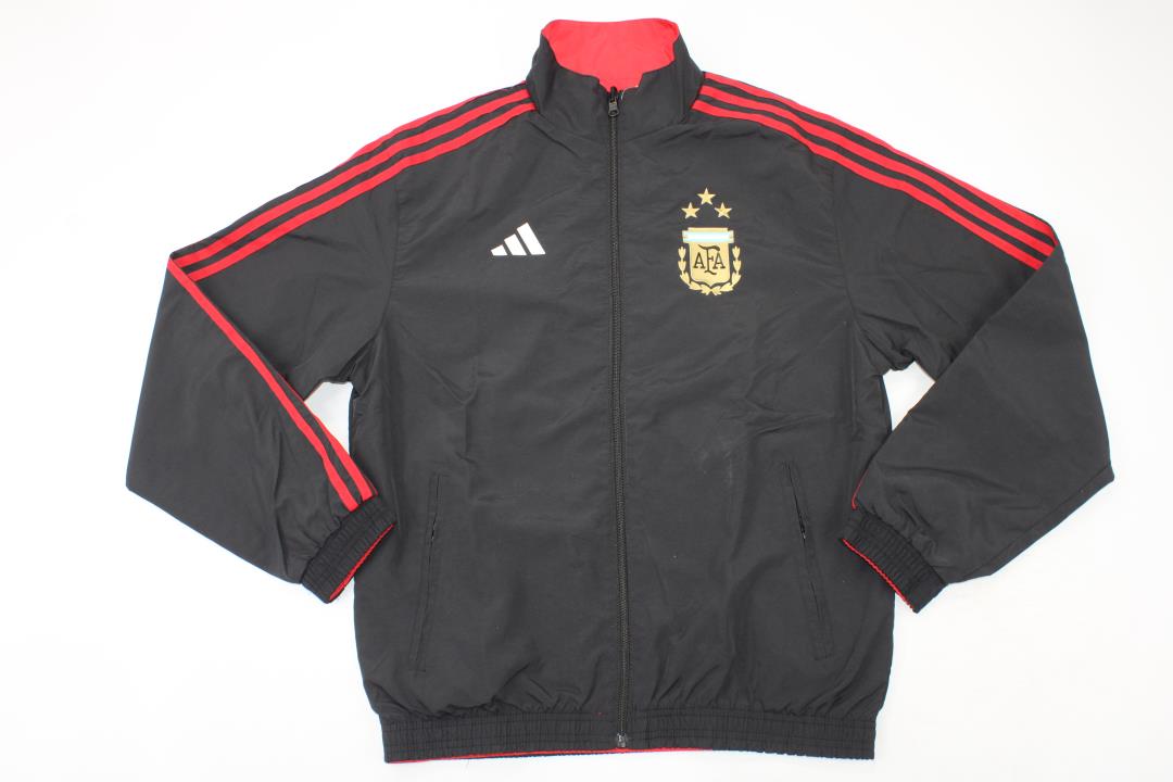 AAA Quality Argentina 22/23 Reversible Wind Coat - Black/Red